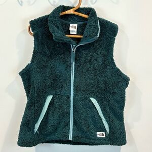 The North Face Dark Teal Fuzzy Soft Vest Size XL